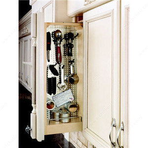 Pull-Out Wall Filler with Stainless Steel Panel, Width 6 in