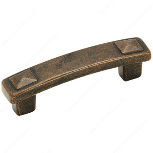 Eclectic Zinc Pull - 4428, Finish Rustic Bronze Eclectic Zinc Pull - 4428, Finish Rustic Bronze
