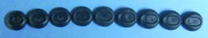 Strip Glide Black 3/4" X 3/16", Pkg of 1000 round pieces @ 9 per strip Strip Glide Black 3/4" X 3/16", Pkg of 1000 round pieces @ 9 per strip