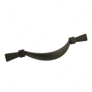 Transitional Metal Pull - 4500, Center to Center 96 mm, Finish Old America, Projection - Overall Dimensions 25 mm