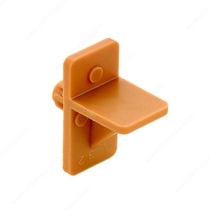 Plastic Shelf Pin, Drilling Diameter 1/4 in, Finish Brown PRO-PACK 10