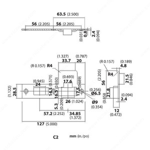 Strike Combination, Left, C2 - 4590, Finish Pewter Bronze