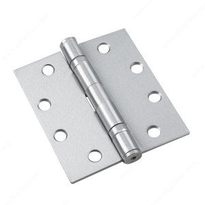 11.43 cm (4-1/2) Mortise Ball Bearing Butt Hinges, Ball Bearing, Width - Overall Dimensions 4 in, Color/Finish Brushed Chrome, Recommended Usage Ball Bearing Hinge, Pin Removable Pin 11.43 cm (4-1/2) Mortise Ball Bearing Butt Hinges, Ball Bearing, Width - Overall Dimensions 4 in, Color/Finish Brushed Chrome, Recommended Usage Ball Bearing Hinge, Pin Removable Pin