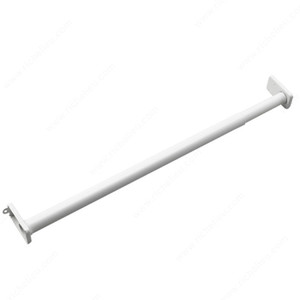 Adjustable Hanging Rods - White, Minimum Length 48 in, Maximum Length 72 in, Material Metal, Our Divisions Onward