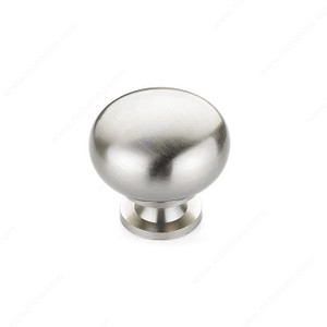 Traditional Brass Knob - 4923, Finish Brushed Nickel, Screw/Nail 8/32 (Not Included) PRO-PACK 3 Traditional Brass Knob - 4923, Finish Brushed Nickel, Screw/Nail 8/32 (Not Included) PRO-PACK 3