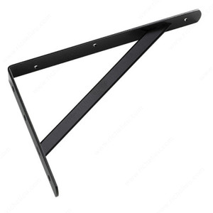 Heavy-Duty Shelf Bracket, Projection - Overall Dimensions 11 3/4 in, Height - Overall Dimensions 8 1/4 in, Color/Finish Black Heavy-Duty Shelf Bracket, Projection - Overall Dimensions 11 3/4 in, Height - Overall Dimensions 8 1/4 in, Color/Finish Black