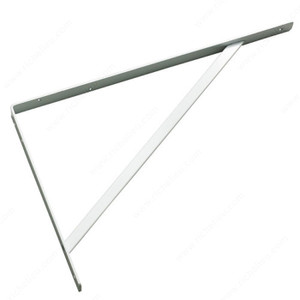 Heavy-Duty Shelf Bracket, Projection - Overall Dimensions 21 1/2 in, Height - Overall Dimensions 14 1/4 in, Color/Finish White Heavy-Duty Shelf Bracket, Projection - Overall Dimensions 21 1/2 in, Height - Overall Dimensions 14 1/4 in, Color/Finish White