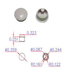 Finishing Hole Plug Choose color D8mm(5/16"), Pkg of 100 #3010 Finishing Hole Plug Choose color D8mm(5/16"), Pkg of 100 #3010