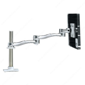 Single Arm LCD Flat Panel Desk Mount, Finish Chrome