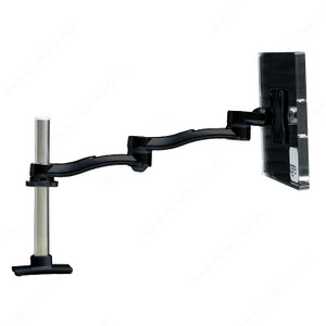 Single Arm LCD Flat Panel Desk Mount, Finish Black Single Arm LCD Flat Panel Desk Mount, Finish Black