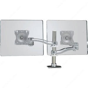 Dual-Arm Desk Mounts for LCD Flat Panels, Multiple monitor configurations, Finish Chrome Dual-Arm Desk Mounts for LCD Flat Panels, Multiple monitor configurations, Finish Chrome