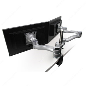 LCD Dual Monitor Hub, Finish Silver