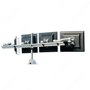 Desk Mountable Multiple LCD Monitor Arms, Number of Monitors Parabolic Quad-Screen Beam Mount, Finish Black Desk Mountable Multiple LCD Monitor Arms, Number of Monitors Parabolic Quad-Screen Beam Mount, Finish Black