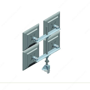 Desk Mountable Multiple LCD Monitor Arms, Number of Monitors Quad-Screen Beam Mount, Finish Silver Desk Mountable Multiple LCD Monitor Arms, Number of Monitors Quad-Screen Beam Mount, Finish Silver