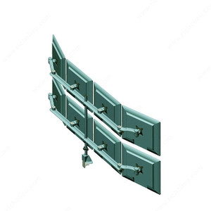 Desk Mountable Multiple LCD Monitor Arms, Number of Monitors Parabolic Octo-Screen Beam Mount, Finish Silver Desk Mountable Multiple LCD Monitor Arms, Number of Monitors Parabolic Octo-Screen Beam Mount, Finish Silver
