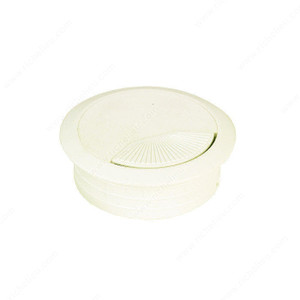 Round Cable Grommet, Bore Hole 50 mm, Finish Almond, Diameter - Overall Dimensions 62 mm PRO-PACK 3