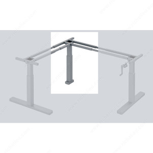 Manny 90G Third Leg, Stainless steel spindle with ridged steel table legs., Manny 90G Third Leg, Stainless steel spindle with ridged steel table legs.,