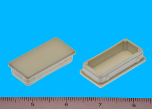 Tube End Cap Almond 1" x 2", Pkg of 1000