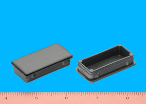 Tube End Cap Black 1" x 2", Pkg of 250