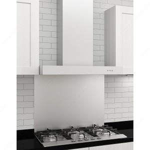 Stainless Steel Backsplash, Width 36 in