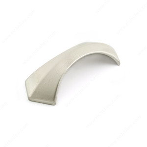 Transitional Metal Pull - 5078, Center to Center 96 mm, Finish Brushed Nickel, Projection - Overall Dimensions 27.9 mm