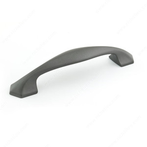 Transitional Metal Pull - 5078, Center to Center 128 mm, Finish Graphite, Projection - Overall Dimensions 33 mm