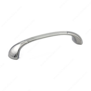 Transitional Metal Pull - 5083, Center to Center 128 mm, Finish Chrome, Projection - Overall Dimensions 29 mm Transitional Metal Pull - 5083, Center to Center 128 mm, Finish Chrome, Projection - Overall Dimensions 29 mm