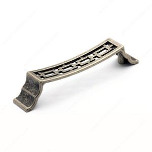 Transitional Metal Pull - 5086, Finish Faux Iron Transitional Metal Pull - 5086, Finish Faux Iron