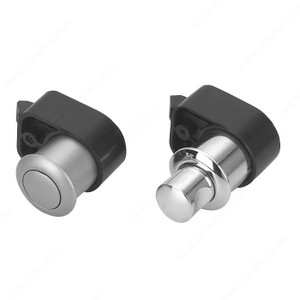 Push Knob with Latch, Color/Finish Chrome