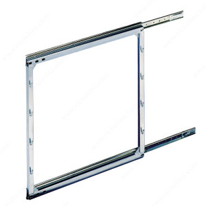 Full-Extension Cabinet Pull-Out Frame, Area of Activity Food Storage / Storage / Cleaning / Preparation, Finish White, Depth Min. 500 mm, Height Min. 675 mm Full-Extension Cabinet Pull-Out Frame, Area of Activity Food Storage / Storage / Cleaning / Preparation, Finish White, Depth Min. 500 mm, Height Min. 675 mm