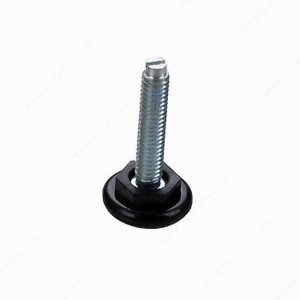 Round Leveler with Black Nylon Base, Base diameter 1 in, Threaded Stem 5/16" - 18, Stem Length 3 in, Height - Overall Dimensions 3 3/8 in PRO-PACK 5 Round Leveler with Black Nylon Base, Base diameter 1 in, Threaded Stem 5/16" - 18, Stem Length 3 in, Height - Overall Dimensions 3 3/8 in PRO-PACK 5