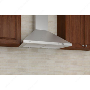 Stainless Steel Pyramid-Style Hood with Electronic Control, Width 30 in, Flow (CFM) 400 CFM, Width 30 in Stainless Steel Pyramid-Style Hood with Electronic Control, Width 30 in, Flow (CFM) 400 CFM, Width 30 in