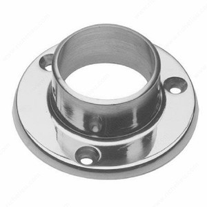 Round Tubing Wall Mount Flange, Diameter 4 in, Handrail Size 2 in, Material Stainless Steel 304, Finish Stainless Steel Round Tubing Wall Mount Flange, Diameter 4 in, Handrail Size 2 in, Material Stainless Steel 304, Finish Stainless Steel