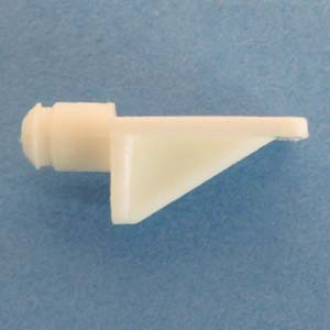 Shelf Support 1/2" - 5mm peg, White, Pkg of 100