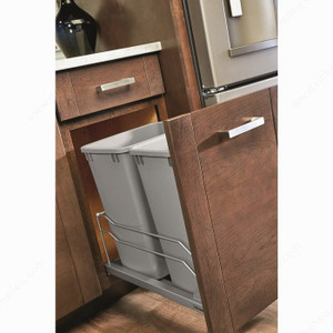 53WC Series Recycling Center, Total Capacity 54 qt, Width 12 1/4 in, Finish Silver Grey, Height 18 15/16 in 53WC Series Recycling Center, Total Capacity 54 qt, Width 12 1/4 in, Finish Silver Grey, Height 18 15/16 in