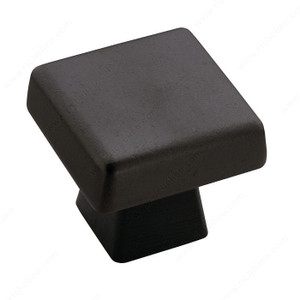 Eclectic Zinc Oversized Square Knob - 55273, Finish Black Bronze, Diameter 1 3/16 in Eclectic Zinc Oversized Square Knob - 55273, Finish Black Bronze, Diameter 1 3/16 in