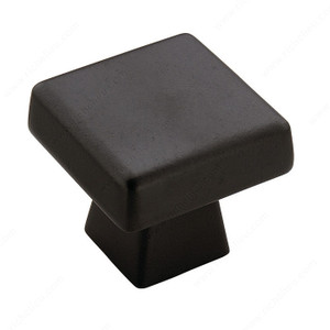Eclectic Zinc Oversized Square Knob - 55273, Finish Black Bronze, Diameter 1 1/2 in Eclectic Zinc Oversized Square Knob - 55273, Finish Black Bronze, Diameter 1 1/2 in