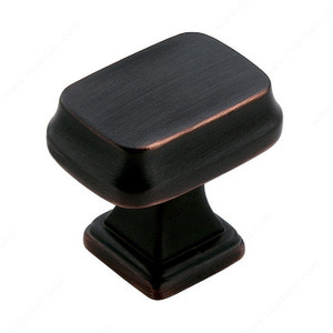 Traditional Zinc Rectangular Knob - 55340, Finish Oil Rubbed Bronze PRO-PACK 2 Traditional Zinc Rectangular Knob - 55340, Finish Oil Rubbed Bronze PRO-PACK 2
