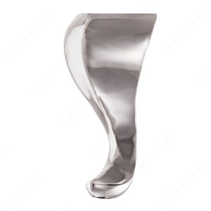 Curved Aluminum Furniture Leg - 5600, Screw- in leg, Height 6 in, Finish Brushed Aluminum Curved Aluminum Furniture Leg - 5600, Screw- in leg, Height 6 in, Finish Brushed Aluminum