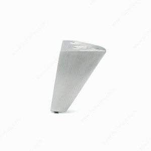 100 mm (4'') - Aluminum Furniture Leg - 56002, Screw- in leg, Finish Satin Aluminum 100 mm (4'') - Aluminum Furniture Leg - 56002, Screw- in leg, Finish Satin Aluminum