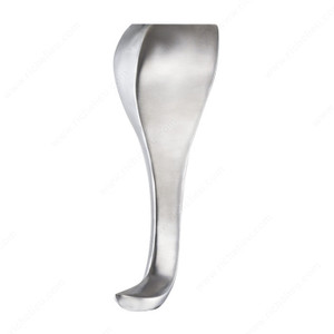 Curved Aluminum Furniture Leg - 5600, Screw- in leg, Height 9 3/8 in, Finish Polished Aluminum Curved Aluminum Furniture Leg - 5600, Screw- in leg, Height 9 3/8 in, Finish Polished Aluminum