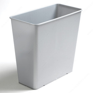 Bins for Practico System, Solutions Base Cabinets / Wastebins and Recycling Centers, Total Capacity 35 l, Depth 18 3/4 in, Finish Silver Grey Bins for Practico System, Solutions Base Cabinets / Wastebins and Recycling Centers, Total Capacity 35 l, Depth 18 3/4 in, Finish Silver Grey