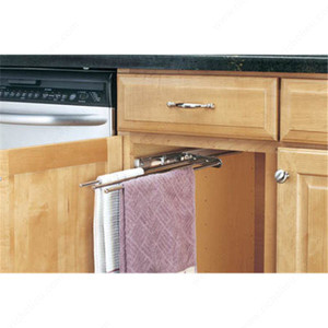 Three Prong Pull-Out Towel Bar, Finish Chrome Three Prong Pull-Out Towel Bar, Finish Chrome