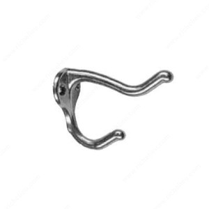 Traditional Coat & Hat Hook, Finish Satin Chrome PRO-PACK 5 Traditional Coat & Hat Hook, Finish Satin Chrome PRO-PACK 5