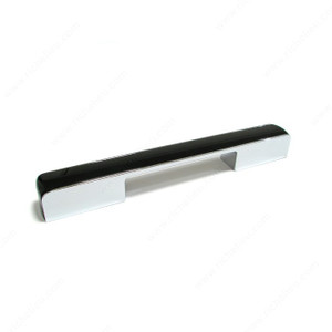 Contemporary Metal and Acrylic Pull - 5791, Finish Chrome / Black Contemporary Metal and Acrylic Pull - 5791, Finish Chrome / Black