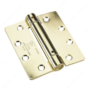 4-1/2 Full Mortise Adjustable Spring Hinge, Adjustable, Color/Finish Brass