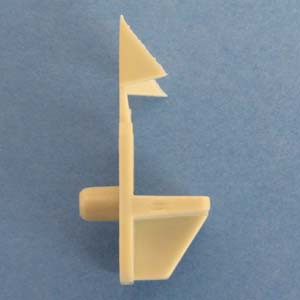 Shelf Support - 5/8" - 5mm peg - Locking Wings, Almond, Pkg of 500 Shelf Support - 5/8" - 5mm peg - Locking Wings, Almond, Pkg of 500