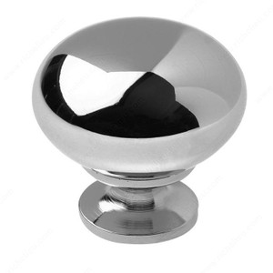 Contemporary Metal Knob - 5923, Finish Chrome, Screw/Nail 8/32 (Not Included) PRO-PACK 5