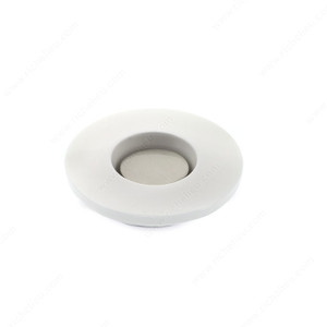 Contemporary Plastic Knob - 5925, Finish White / Brushed Nickel Contemporary Plastic Knob - 5925, Finish White / Brushed Nickel