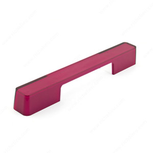 Contemporary Plastic Pull - 6007, Double center- to- center: 160 and 192 mm, Finish White / Fuchsia Contemporary Plastic Pull - 6007, Double center- to- center: 160 and 192 mm, Finish White / Fuchsia